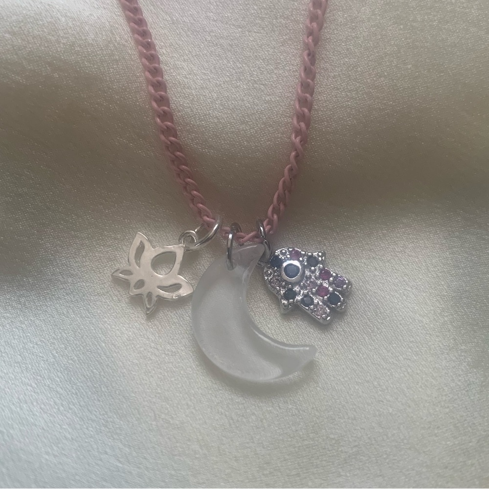 Enamel Chain Charm Necklace